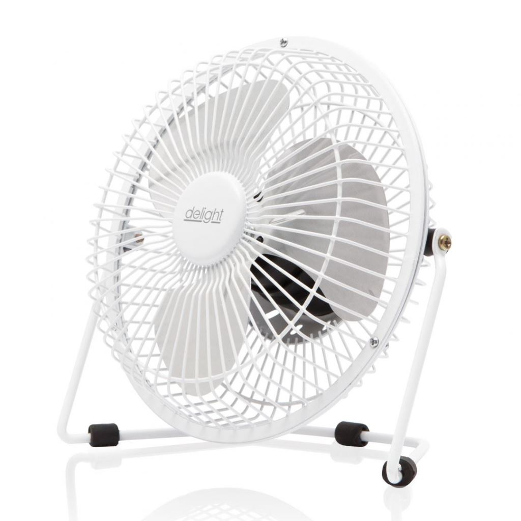Delight 51110WH USB Mini-Tischventilator 18cm Weiß