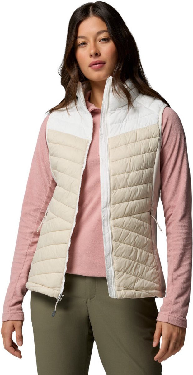 Columbia Powder Pass III Hybrid Weste Damen Dark Stone Sea Salt Größe M