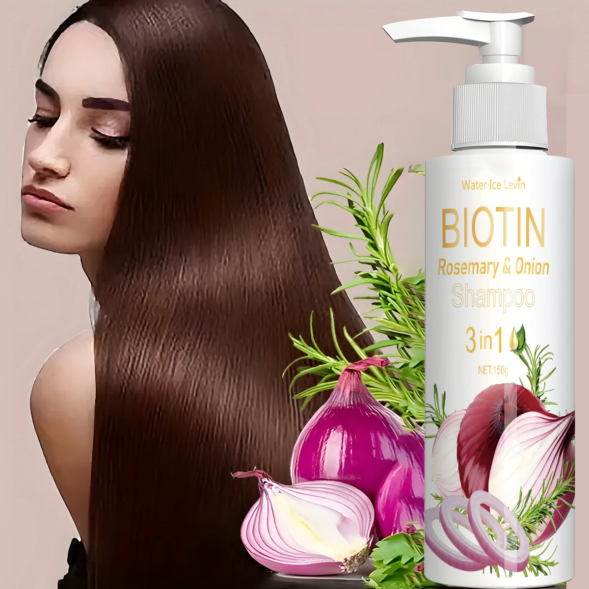 Biotin Rosemary Onion 3 in 1 Shampoo for Hair Care-2