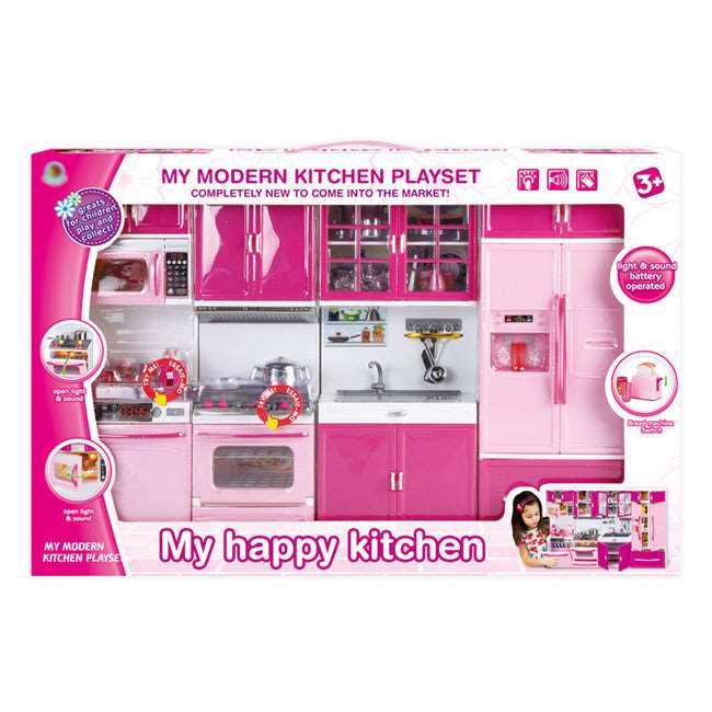 Creative Playtime: 3-in-1 Modern Kitchen Toy Set for Kids-1