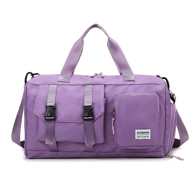 Colorful Pearlescent Yoga Fitness Bag With Dry-wet Separation