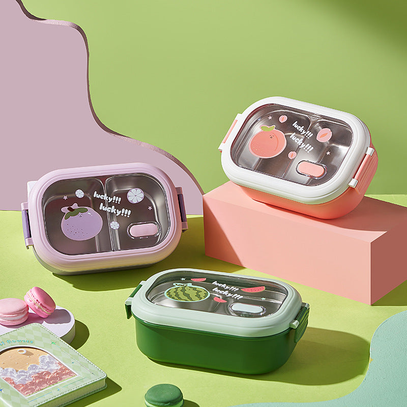 Edelstahl Lunchbox ca. 1000 ml für Schule und unterwegs
