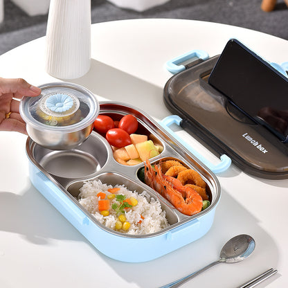 Lunchbox 4 Fächer mit separater Suppenschale