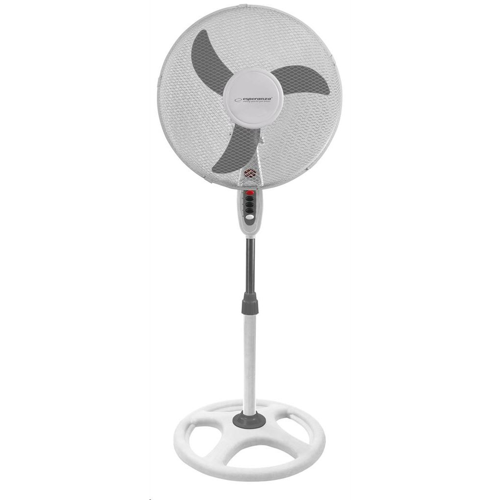 Esperanza Typhoon EHF002WE Standventilator 40cm 50W Weiß Grau