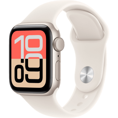 Apple Watch SE 3 GPS 40 mm, Starlight aluminum case, sport band (MEH34ZR/A)