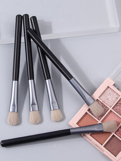 5 Pcs Professional Eyeshadow Brushes Set Soft Wool Fiber Makeup Tools-4