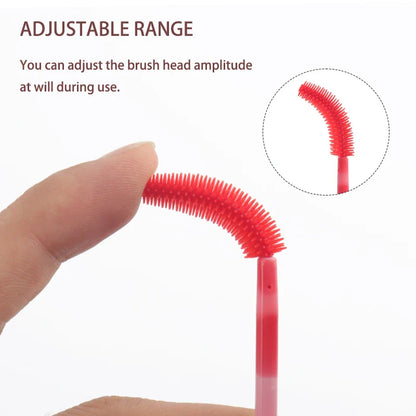 50Pcs Disposable Silicone Eyelash Brushes
