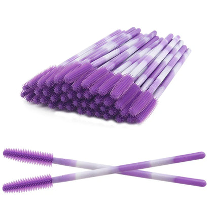 50Pcs Disposable Silicone Eyelash Brushes