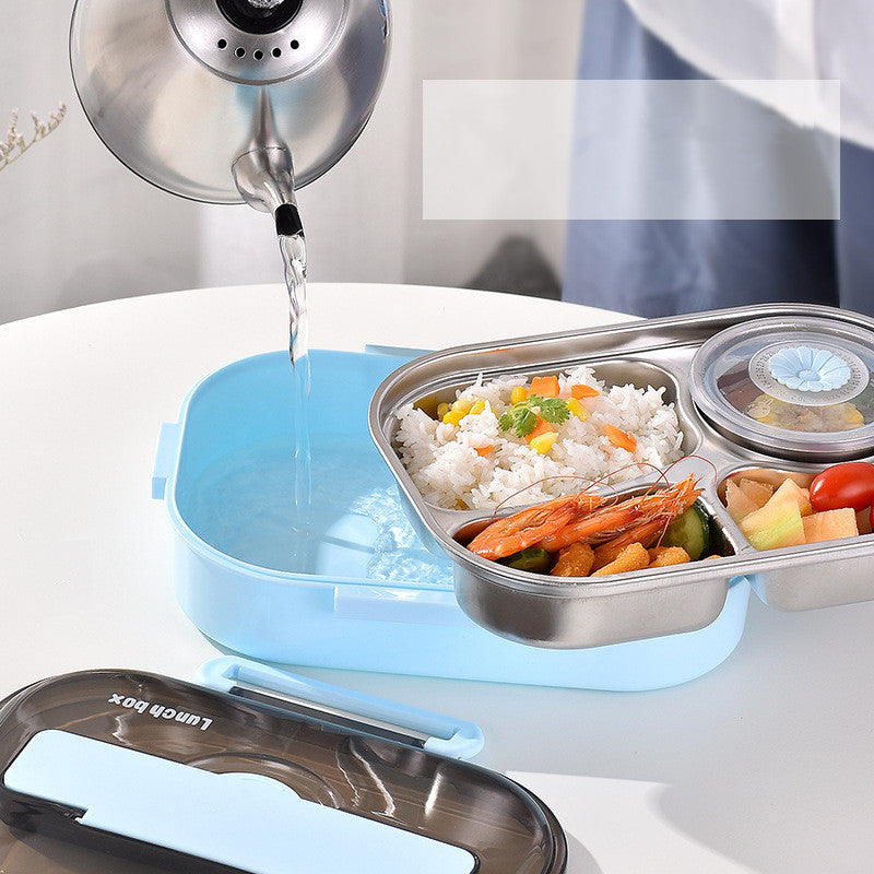 Edelstahl Lunchbox 1300 ml mit 4 Fächern Produktansicht