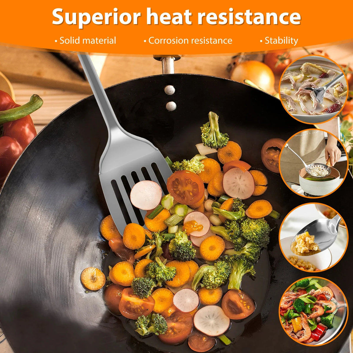 5Pcs Stainless Steel Kitchen Utensils Set Durable Cookware Tools-1