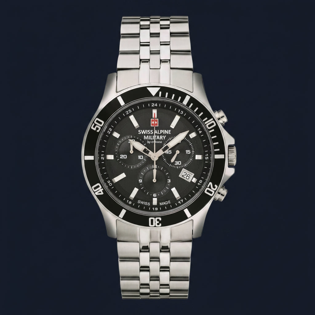 Swiss Alpine Military 7022.9137SAM Herrenuhr Chronograph-0