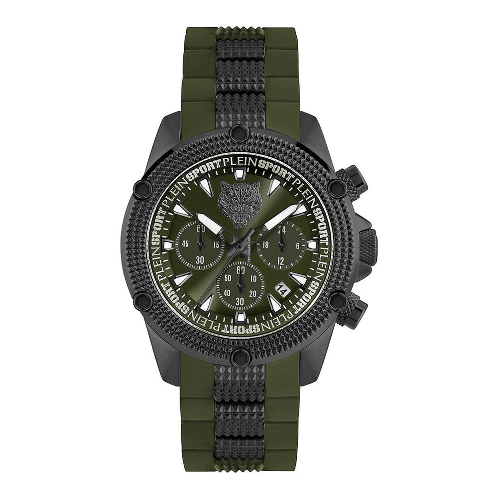 Plein Sport Hurricane PSDBA0223 Herren Chronograph Grün 44mm