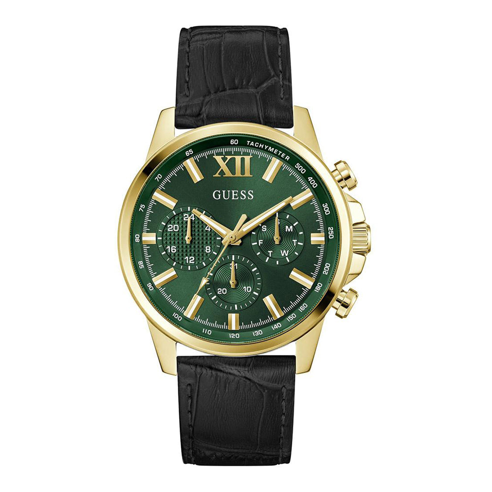 GUESS Walker GW0901G4 Herrenuhr Grün Gold 44mm