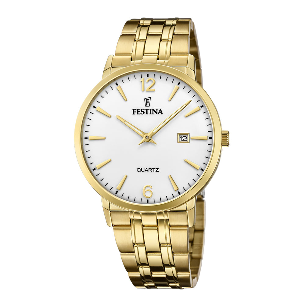Festina Classic F20513/2 Herrenuhr Gold 40.5mm