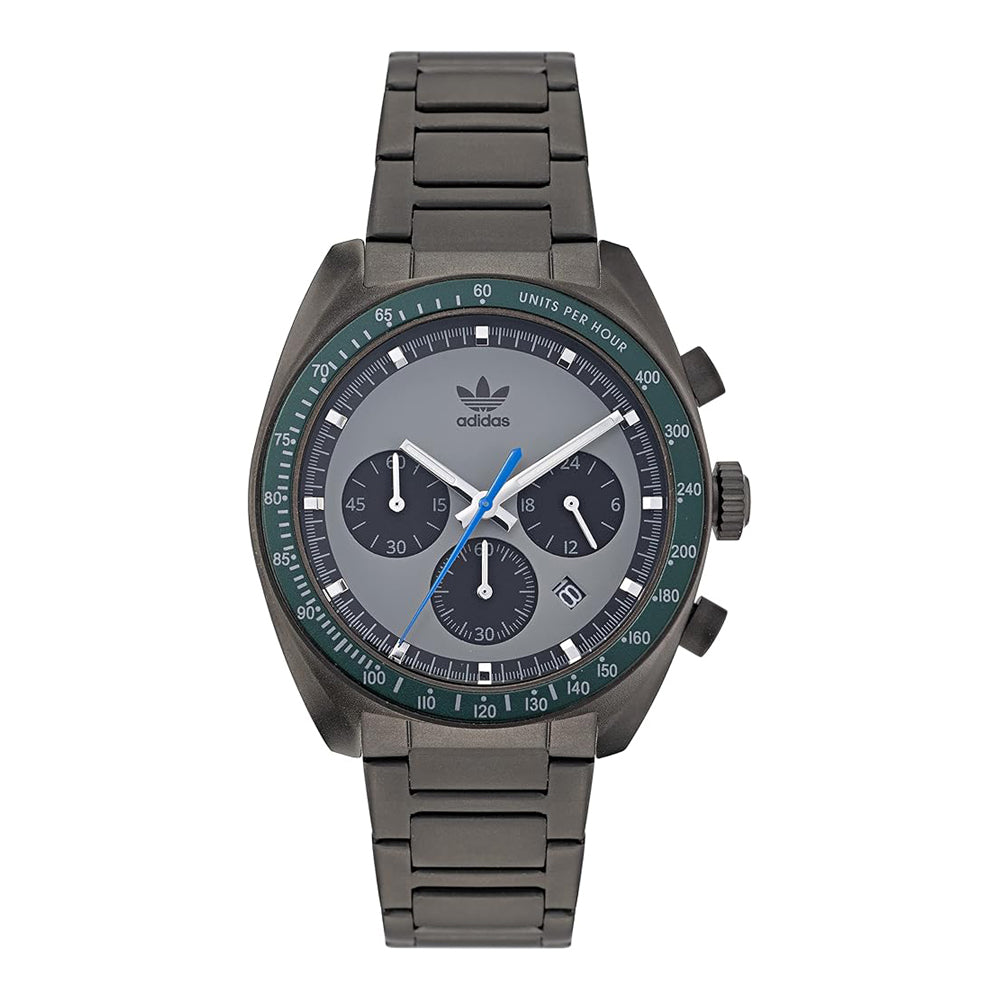 Adidas Edition One AOFH22007 Sports Chronograph Watch – Grey Stainless Steel with Tachymeter Bezel