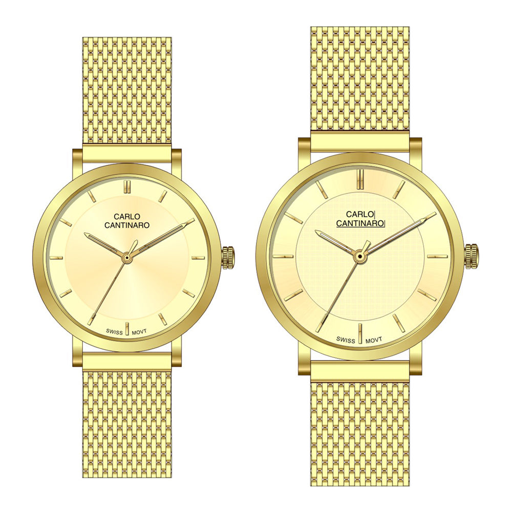 Carlo Cantinaro CC3001SM004 Partner Set Ladies Watch Men&