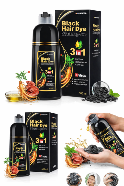 Meidu Hair color shampoo 500 ml Black 3 in 1