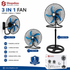 3-in-1 Ventilator für Tisch und Wand flexibel verstellbar