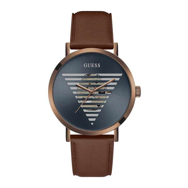Guess Idol GW0503G4 44mm men's watch with brown leather strap