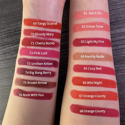 CHARMACY 16 Colors Waterproof Velvet Lipstick Long-Lasting Matte Lipstick