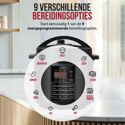 DistinQ Multicooker 10-in-1 Electric Pressure Cooker with Digital Controls