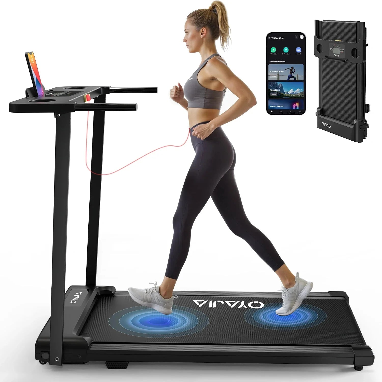 OYAJIA 3-in-1 Foldable Treadmill 2.5 HP – 12 km/h, 120 kg