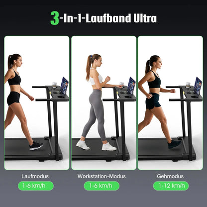 OYAJIA 3-in-1 Foldable Treadmill 2.5 HP – 12 km/h, 120 kg – view 2