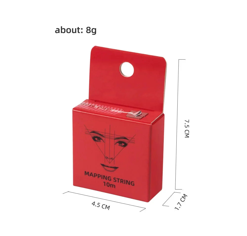 10m for Mapping Eyebrow Marker Thread Tattoo Brows Point 1 Box MAPPING STRING Microblading Eyebrow Pre-Inked Tattoo PMU String