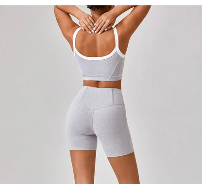 Womens 2 Piece Workout Running Sets,Hot Shot Skort Set Y2K Cropped Tank Top and Pants Outfits Sweatsuits