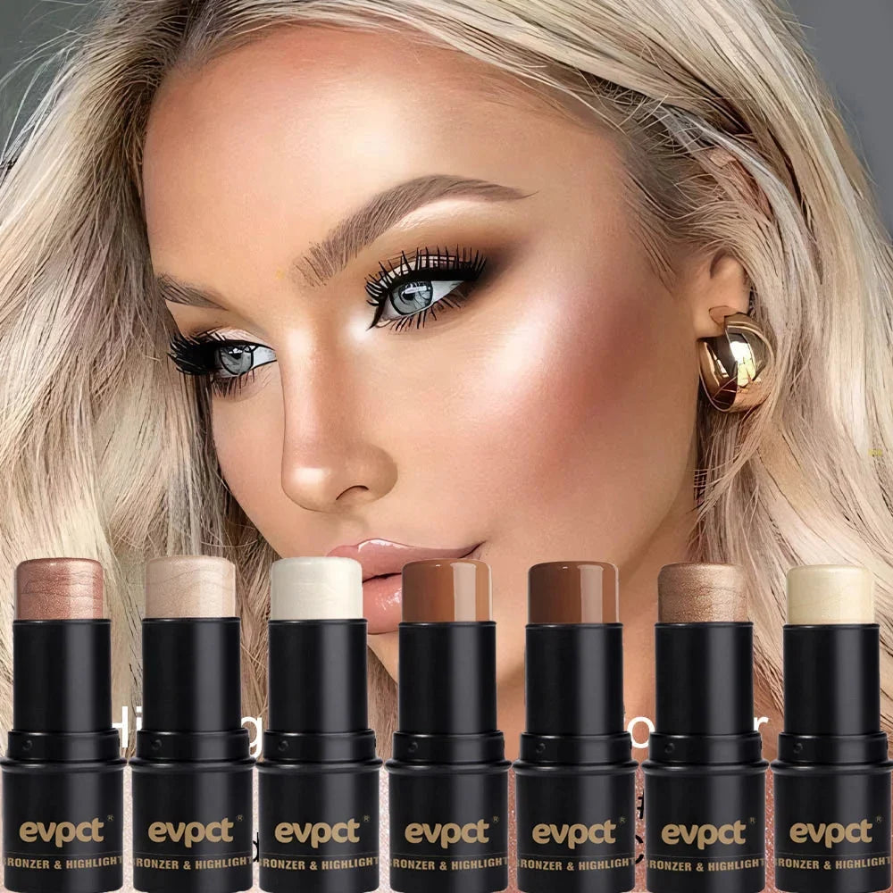 Highlighting&amp;Bronzer Stick Face Brightening Blusher Rouge Concealer Pen Long Lasting Corrector Nose Shadow Contouring Cosmetics