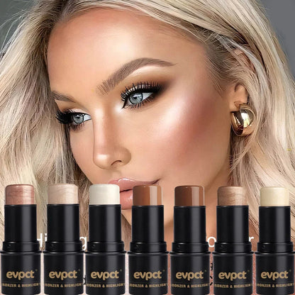 Highlighting&amp;Bronzer Stick Face Brightening Blusher Rouge Concealer Pen Long Lasting Corrector Nose Shadow Contouring Cosmetics