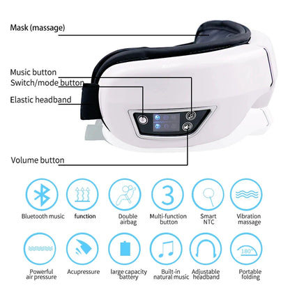 Bluetooth Eye Massager with Air Compression &amp; Music – 4 Modes – view 2