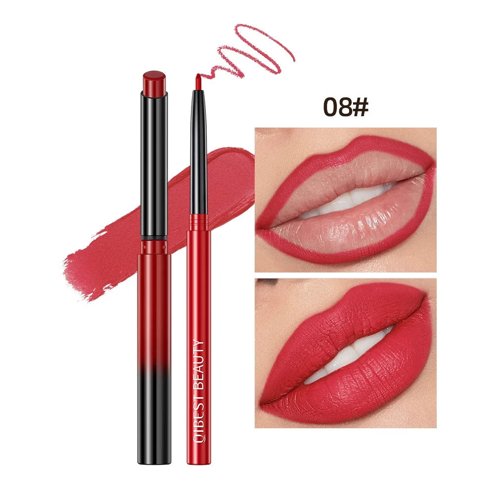 QIBEST Matte Nude Lipstick &amp; Lipliner Set Waterproof Long Lasting