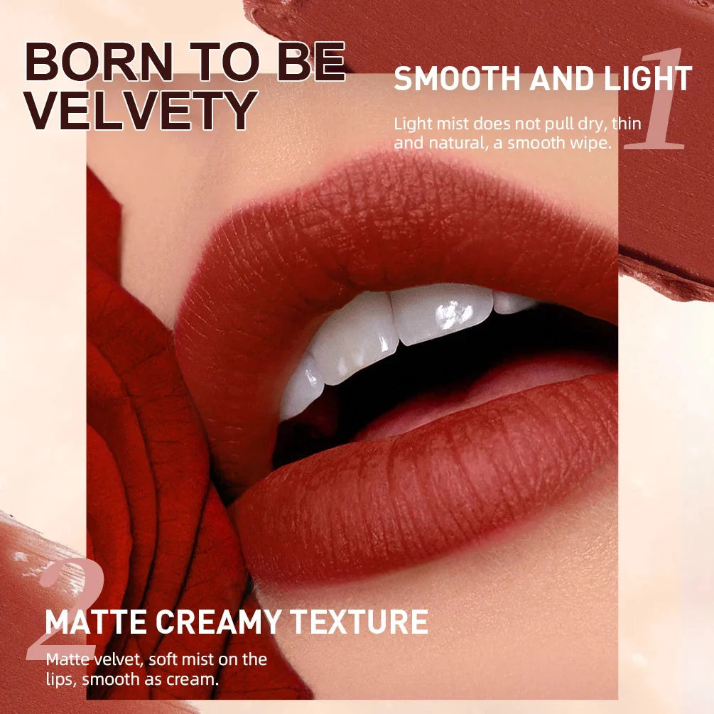 QIBEST Matte Nude Lipstick &amp; Lipliner Set Waterproof Long Lasting