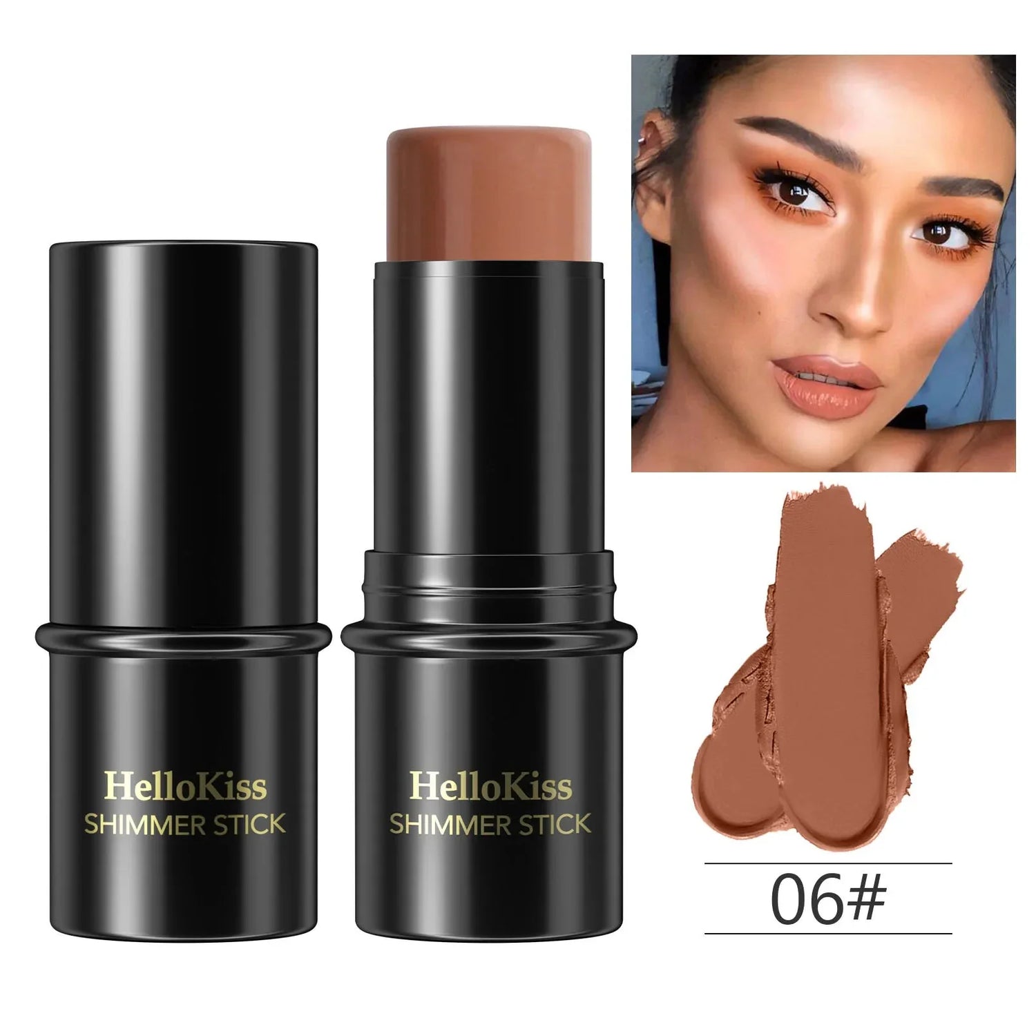 Highlighting&amp;Bronzer Stick Face Brightening Blusher Rouge Concealer Pen Long Lasting Corrector Nose Shadow Contouring Cosmetics
