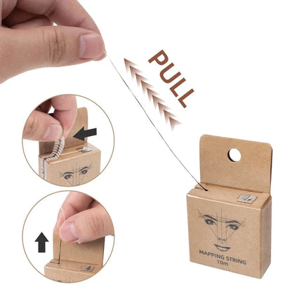 10m for Mapping Eyebrow Marker Thread Tattoo Brows Point 1 Box MAPPING STRING Microblading Eyebrow Pre-Inked Tattoo PMU String