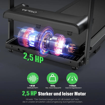 OYAJIA 3-in-1 Foldable Treadmill 2.5 HP – 12 km/h, 120 kg – view 4