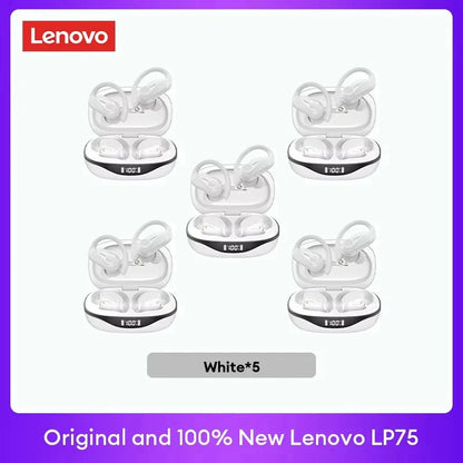 Original Lenovo LP75 TWS Bluetooth V5.3 Headphones Wireless LED Digital Display Earphones Noise Reduction Waterproof Headset New
