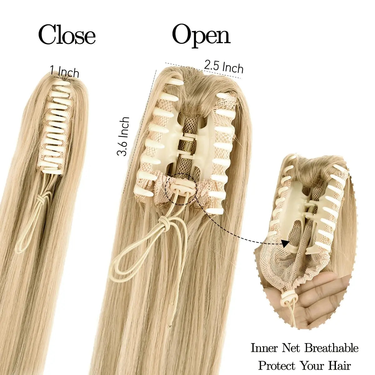 Synthetic Ponytail Hair Extension Blonde
