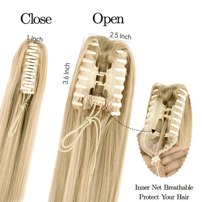 Synthetic Ponytail Hair Extension Blonde