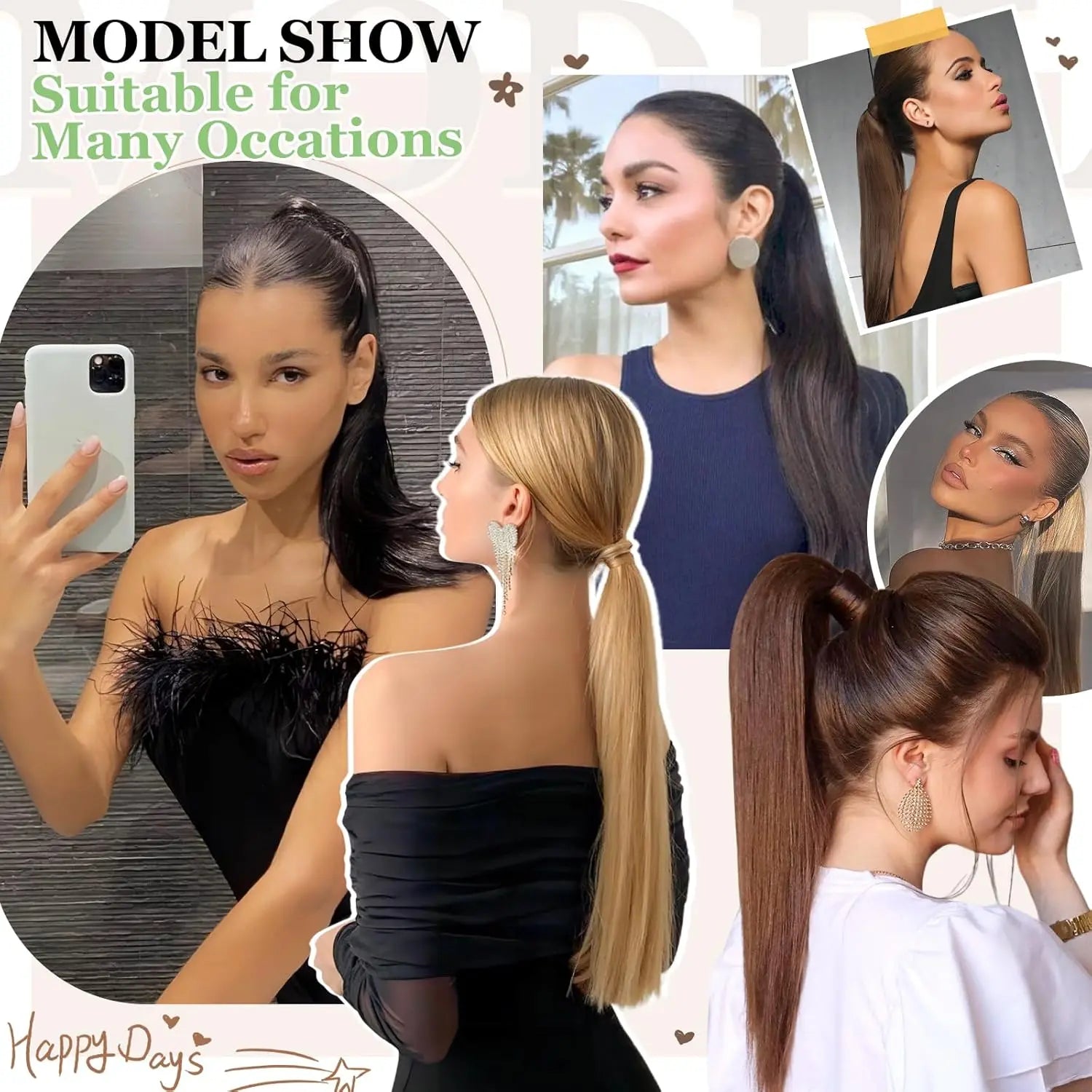Synthetic Ponytail Hair Extension Blonde