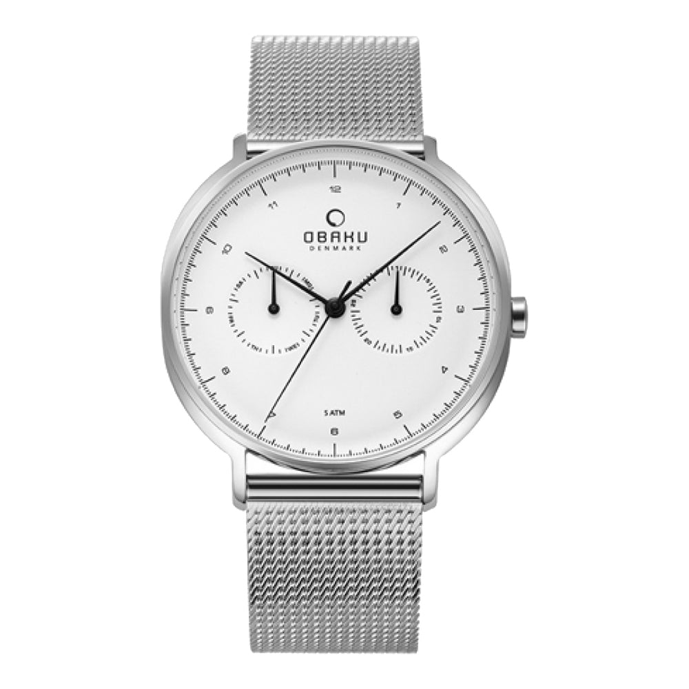 Obaku Ahorn V193GMCIMC Herrenuhr Weiß 40mm