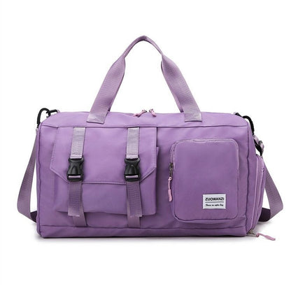 Colorful Pearlescent Yoga Fitness Bag With Dry-wet Separation