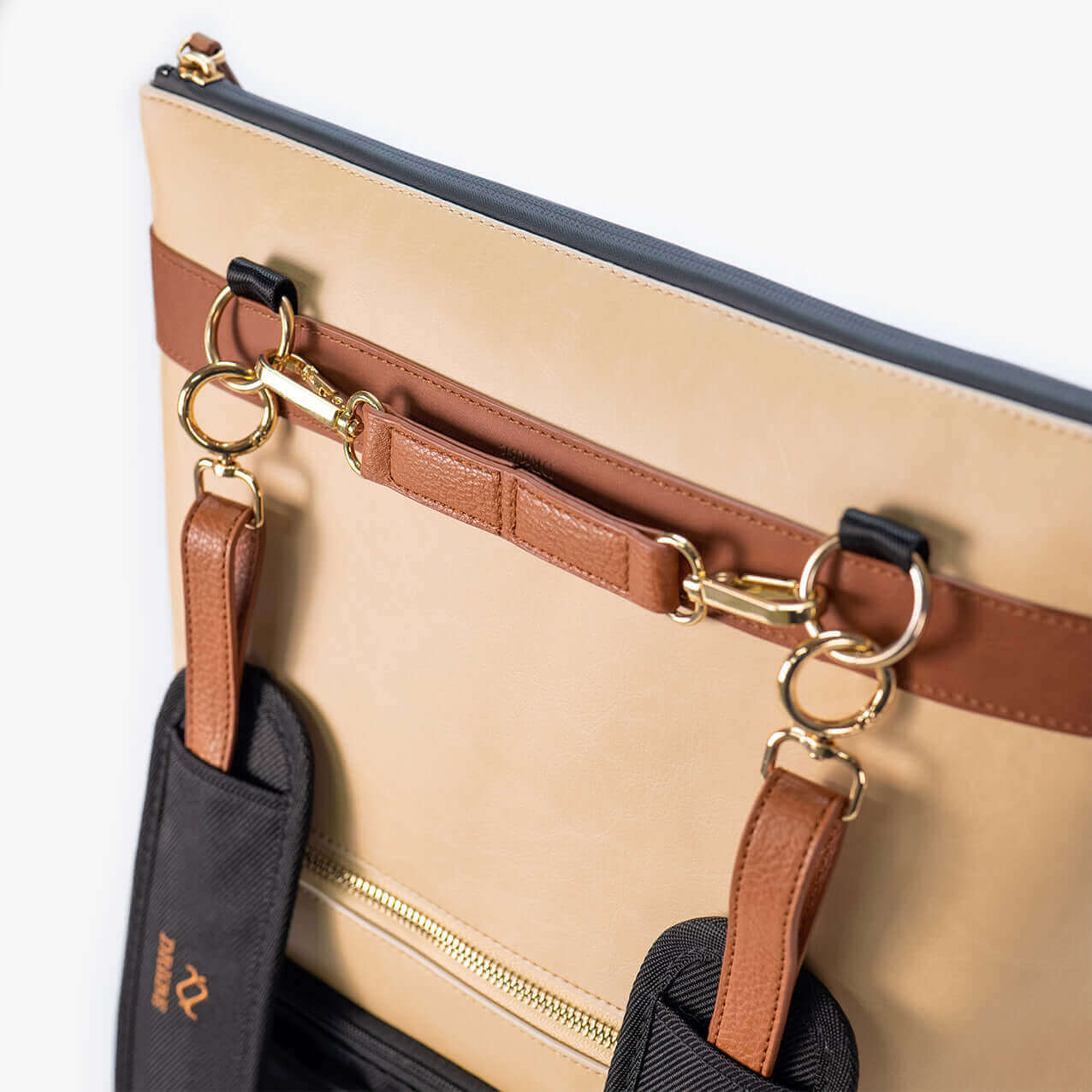 DAKOTA 3 in 1 Convertible Backpack Purse Sand Vegan Leather Travel Bag