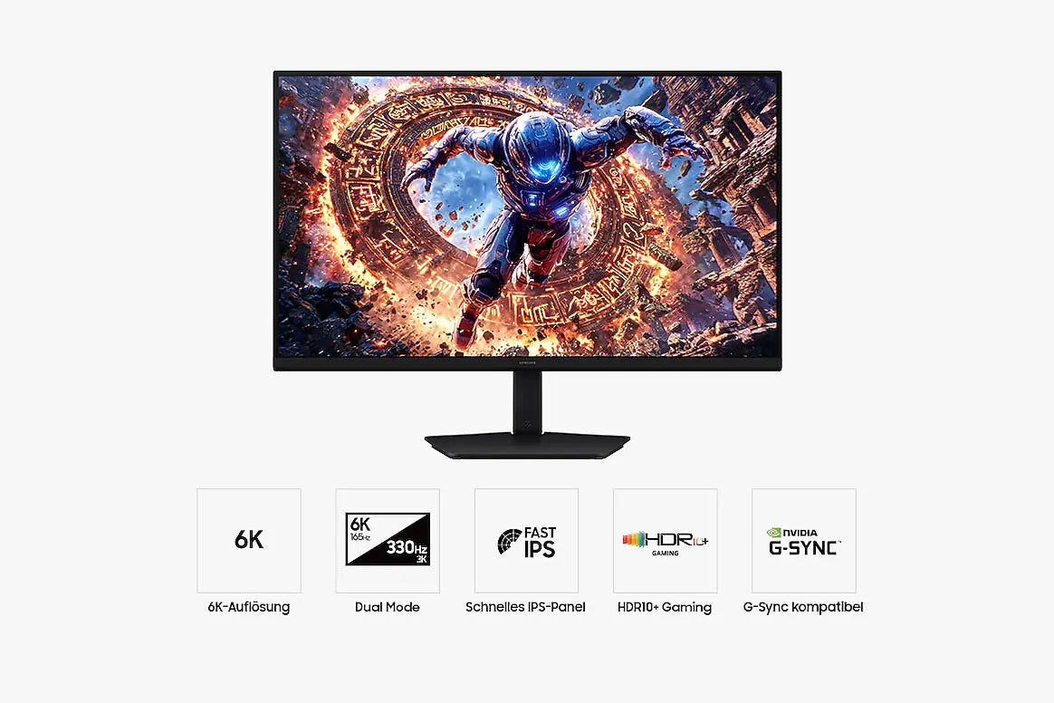 Samsung Odyssey G8 G80HS 32" 6K 165Hz / 3K 330Hz Gaming Monitor – view 3