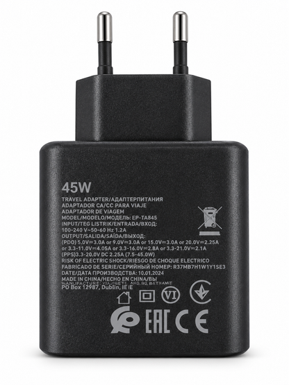 45 w Adapter with 1m cable type c 2 c