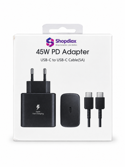 45 w Adapter with 1m cable type c 2 c