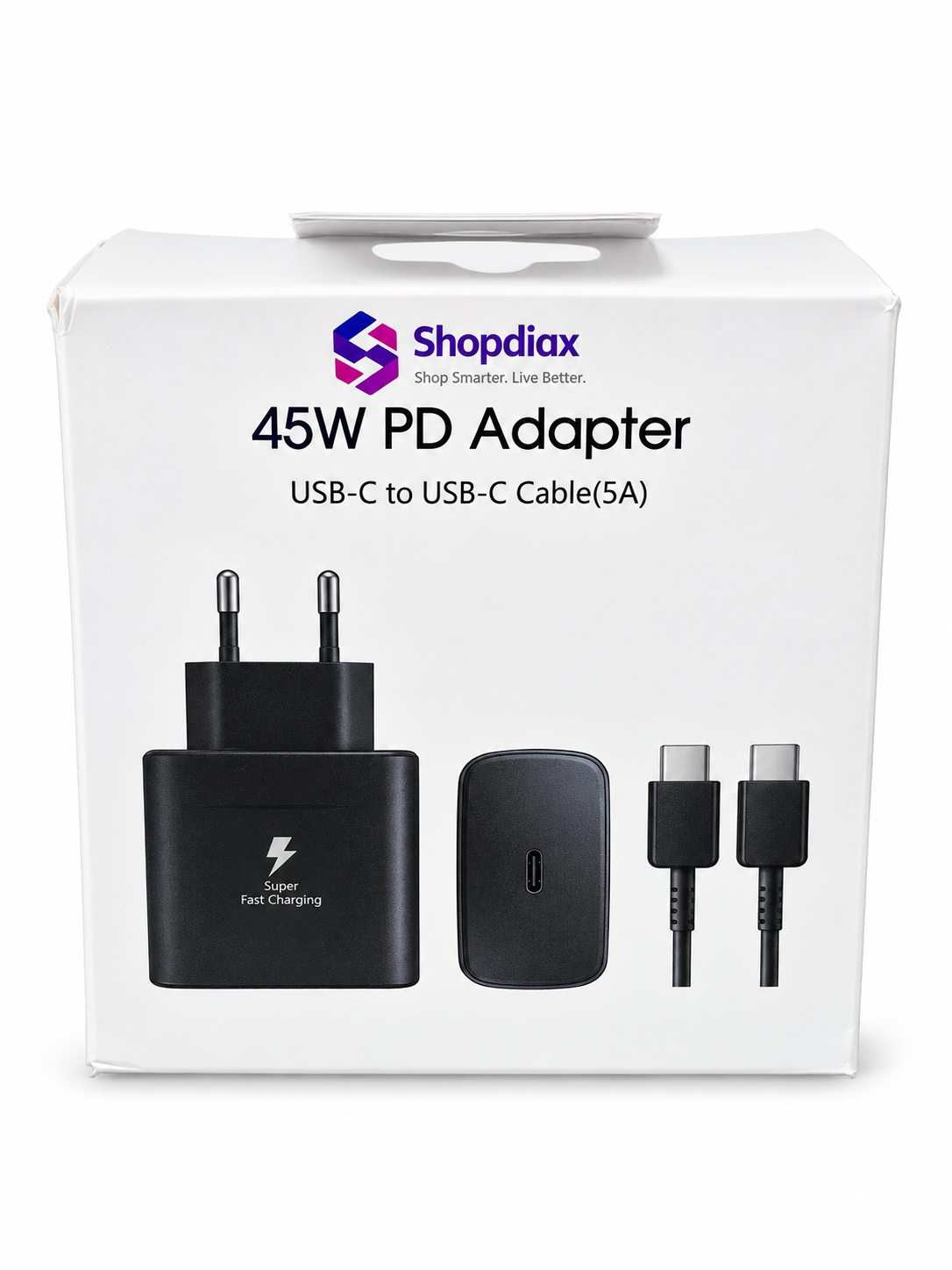 45 w Adapter with 1m cable type c 2 c